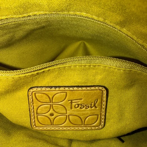 Fossil brand cross leather bag.green - Picture 5 of 10